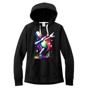 Bowling Pin Dabbing Sunglasses Bowler Player Women's Fleece Hoodie