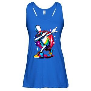 Bowling Pin Dabbing Sunglasses Bowler Player Ladies Essential Flowy Tank