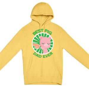 Best Pig Dad Ever Gift Premium Pullover Hoodie