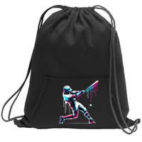 Baseball Player Drip Sweatshirt Cinch Pack Bag