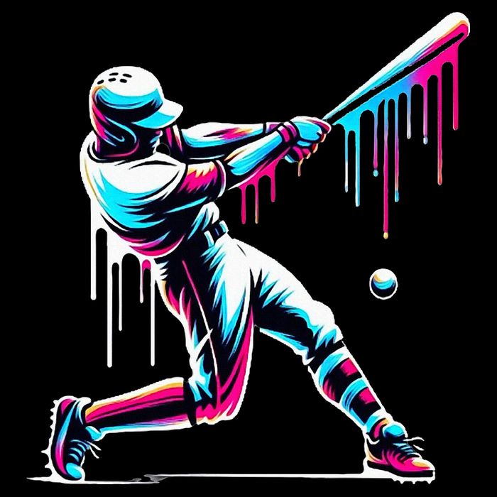 Baseball Player Drip Sustainable Bucket Hat