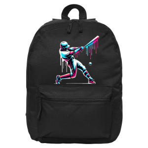 Baseball Player Drip 16 in Basic Backpack