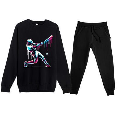 Baseball Player Drip Premium Crewneck Sweatsuit Set