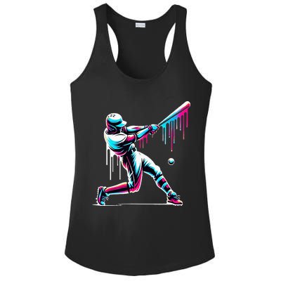 Baseball Player Drip Ladies PosiCharge Competitor Racerback Tank