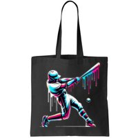 Baseball Player Drip Tote Bag