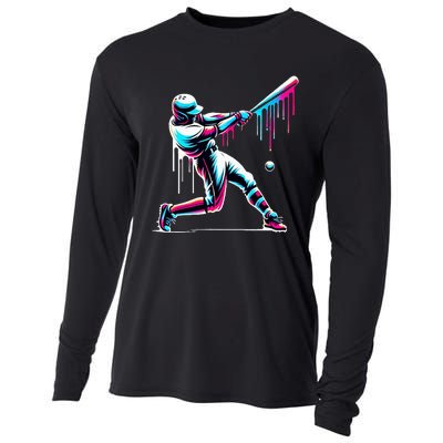 Baseball Player Drip Cooling Performance Long Sleeve Crew