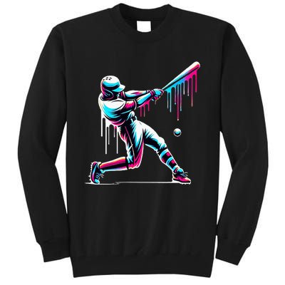 Baseball Player Drip Tall Sweatshirt