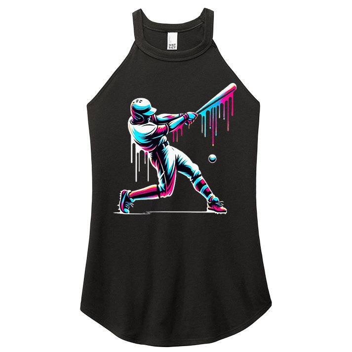Baseball Player Drip Women's Perfect Tri Rocker Tank