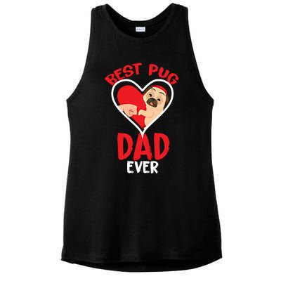 Best Pug Dad Ever Meaningful Gift Ladies PosiCharge Tri-Blend Wicking Tank