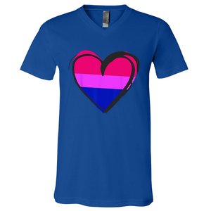 Bisexual Pride Design Bisexual V-Neck T-Shirt