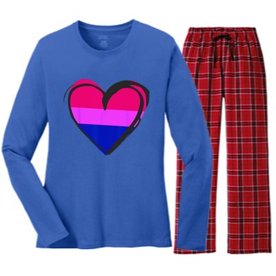 Bisexual Pride Design Bisexual Women's Long Sleeve Flannel Pajama Set 