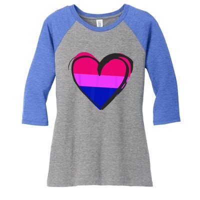 Bisexual Pride Design Bisexual Women's Tri-Blend 3/4-Sleeve Raglan Shirt