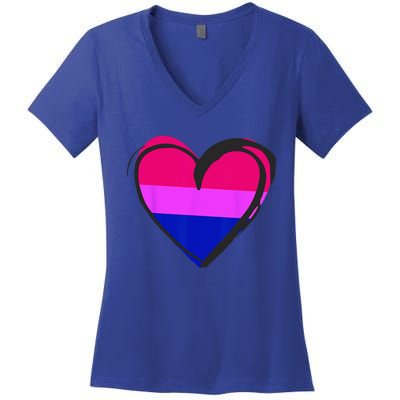 Bisexual Pride Design Bisexual Women's V-Neck T-Shirt