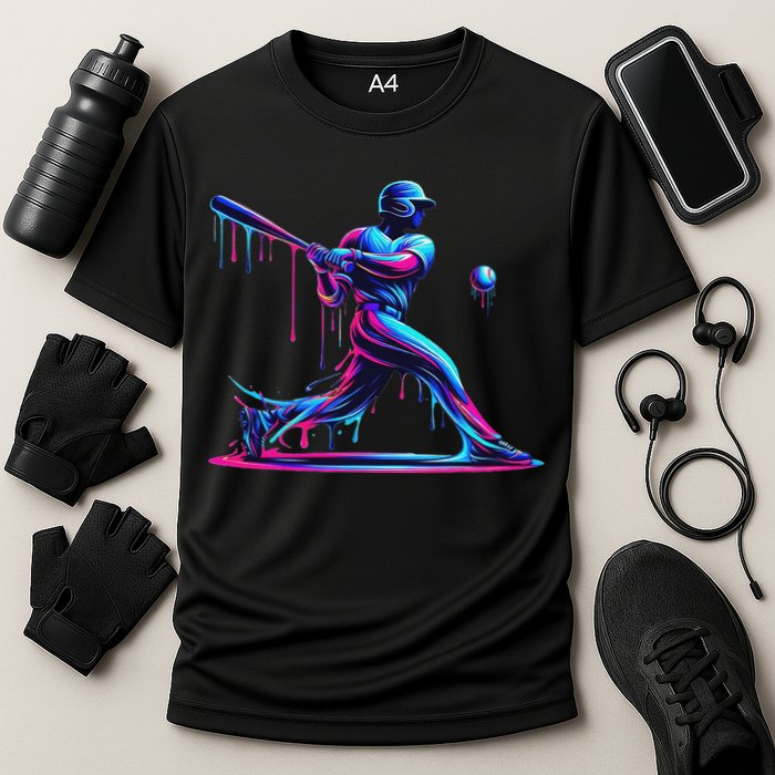 Baseball Player Drip For N Ice Cream Performance Shirt