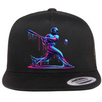 Baseball Player Drip For N Ice Cream Flat Bill Trucker Hat