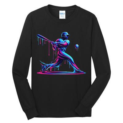 Baseball Player Drip For N Ice Cream Tall Long Sleeve T-Shirt