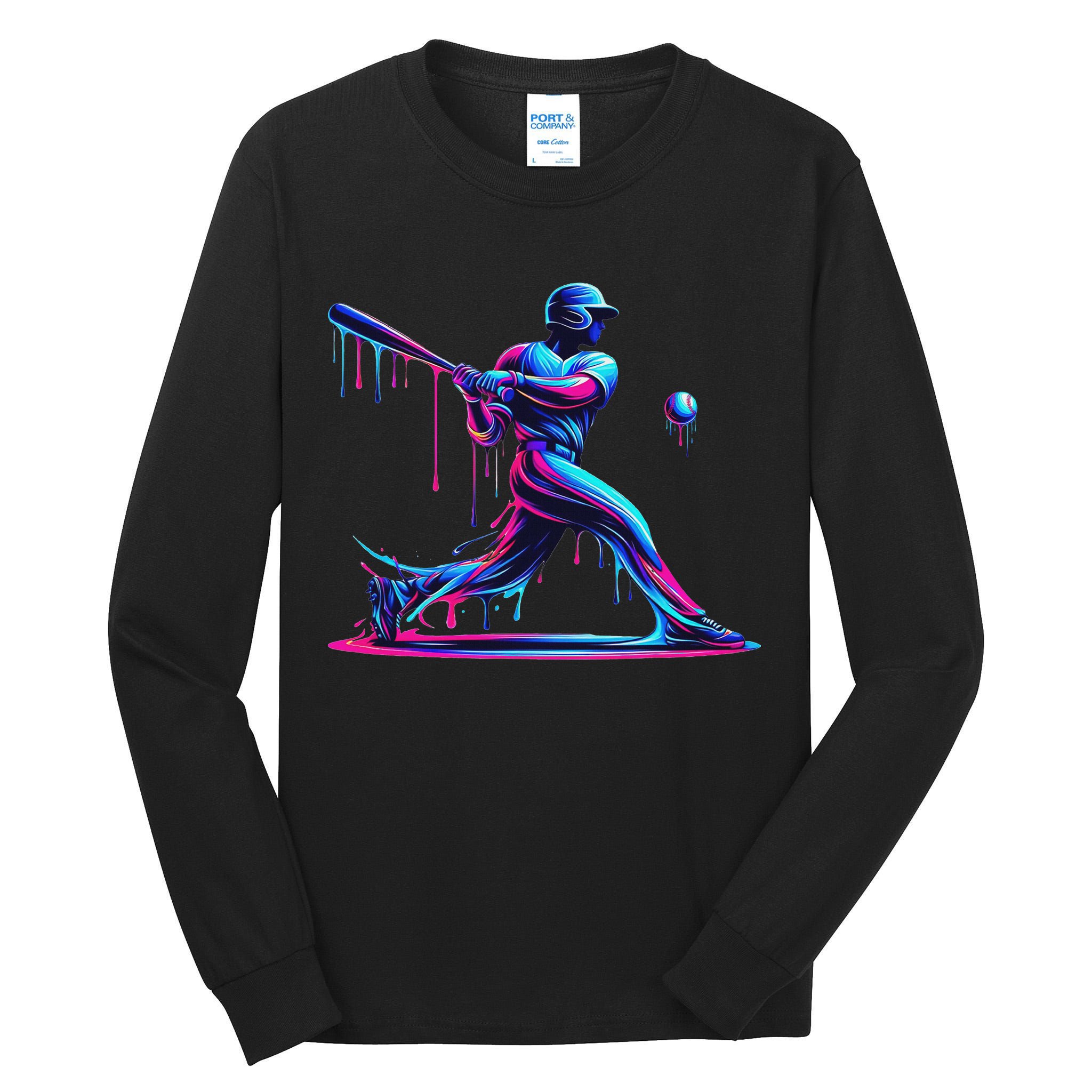Baseball Player Drip For N Ice Cream Tall Long Sleeve T-Shirt