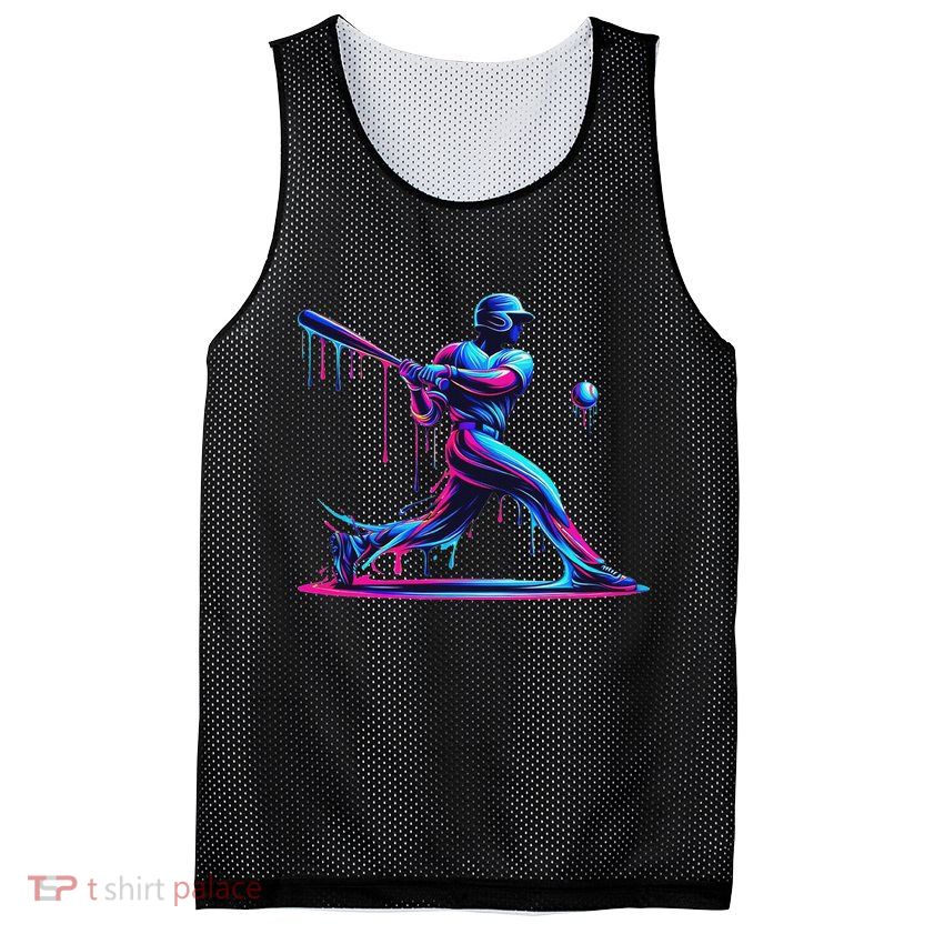 Baseball Player Drip For N Ice Cream Mesh Reversible Basketball Jersey Tank