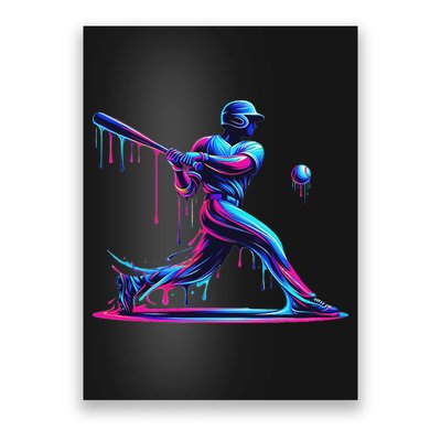Baseball Player Drip For N Ice Cream Poster