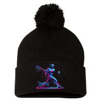 Baseball Player Drip For N Ice Cream Pom Pom 12in Knit Beanie