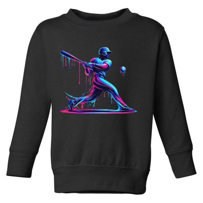 Baseball Player Drip For N Ice Cream Toddler Sweatshirt