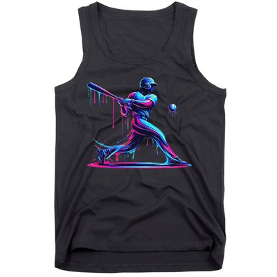 Baseball Player Drip For N Ice Cream Tank Top