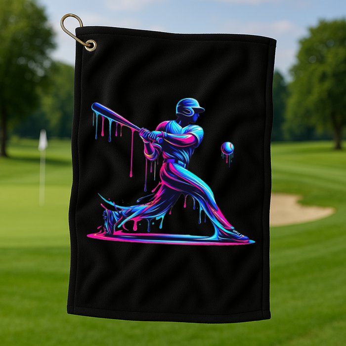 Baseball Player Drip For N Ice Cream Golf Towel