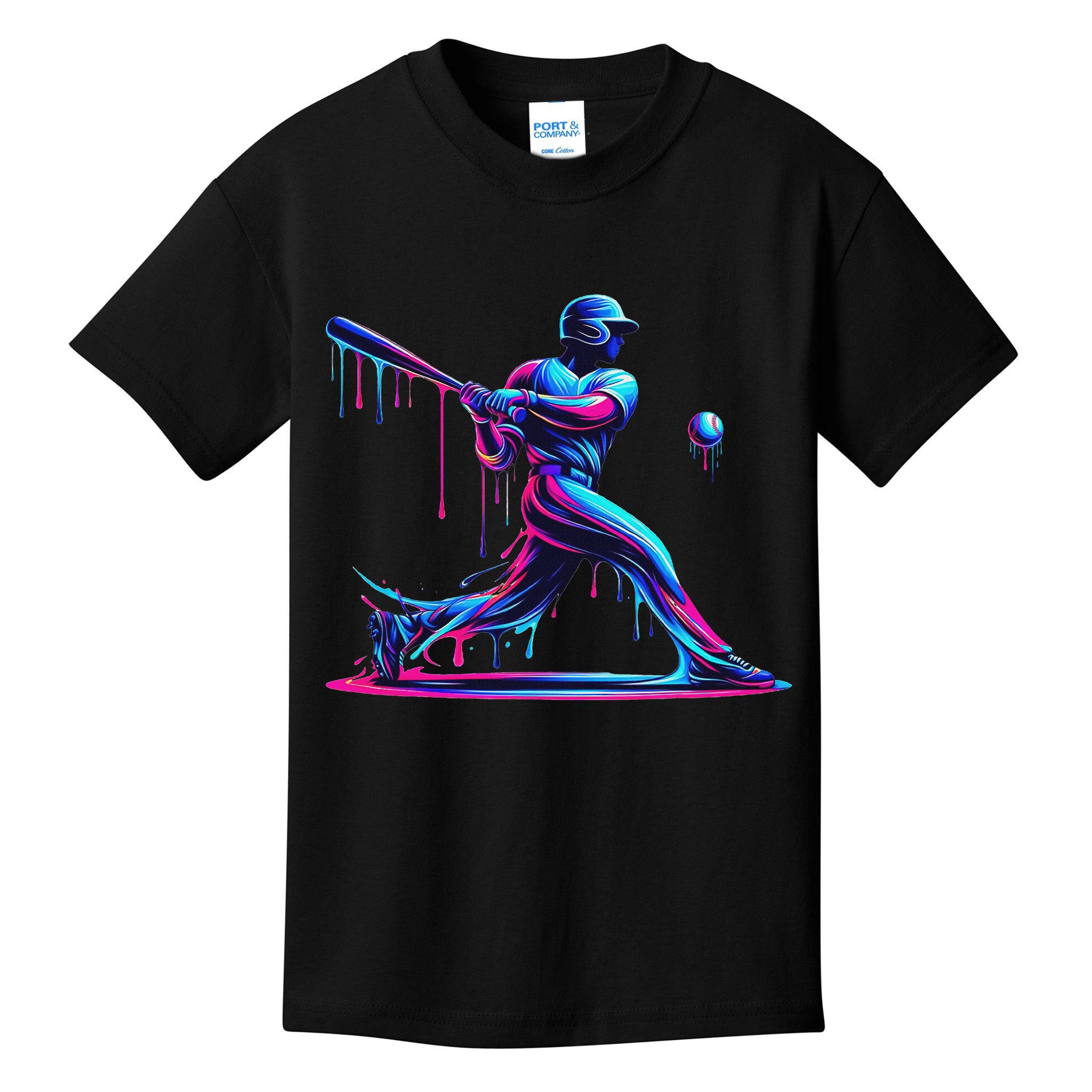 Baseball Player Drip For N Ice Cream Kids T-Shirt
