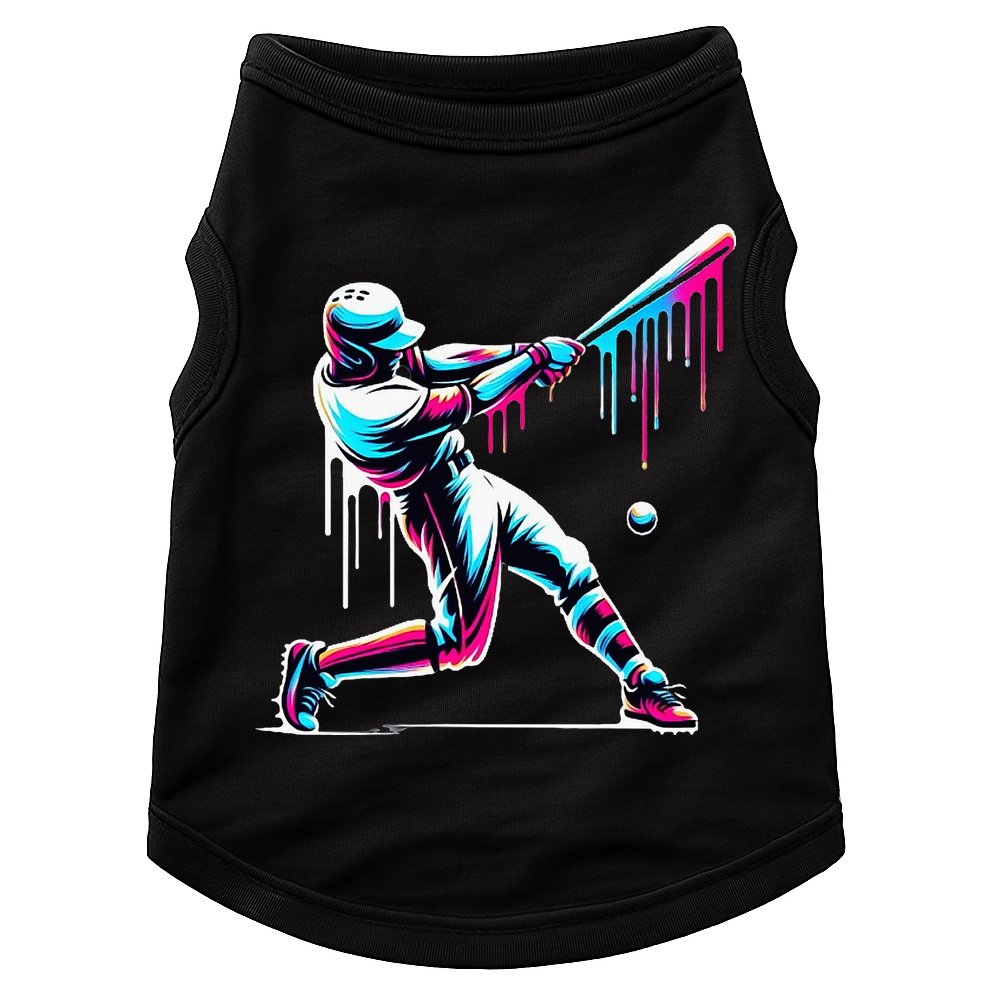 Baseball Player Drip Doggie Tank