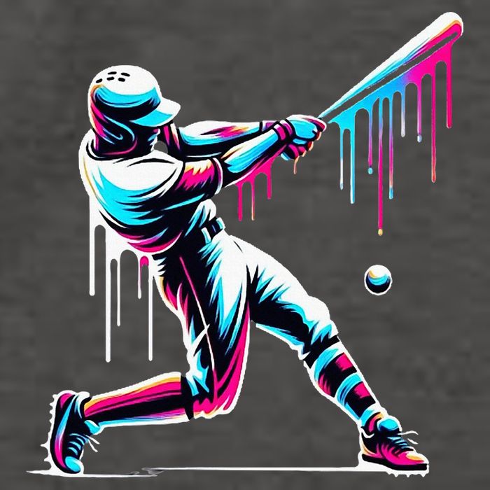 Baseball Player Drip Vector Backpack