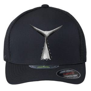 Back Print Deep Sea Fishing Tuna Tail Bluefin Tuna Flexfit Unipanel Trucker Cap