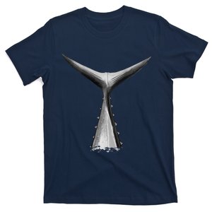 Back Print Deep Sea Fishing Tuna Tail Bluefin Tuna T-Shirt