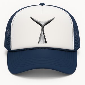 Back Print Deep Sea Fishing Tuna Tail Bluefin Tuna Trucker Hat