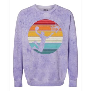 Basketball Player Dunk Retro Sunset Colorblast Crewneck Sweatshirt