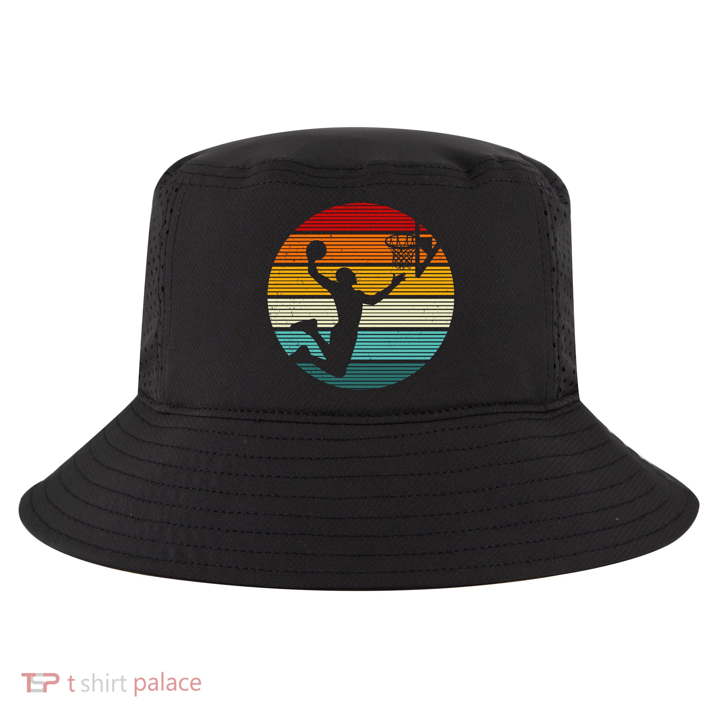 Basketball Player Dunk Retro Sunset Cool Comfort Performance Bucket Hat