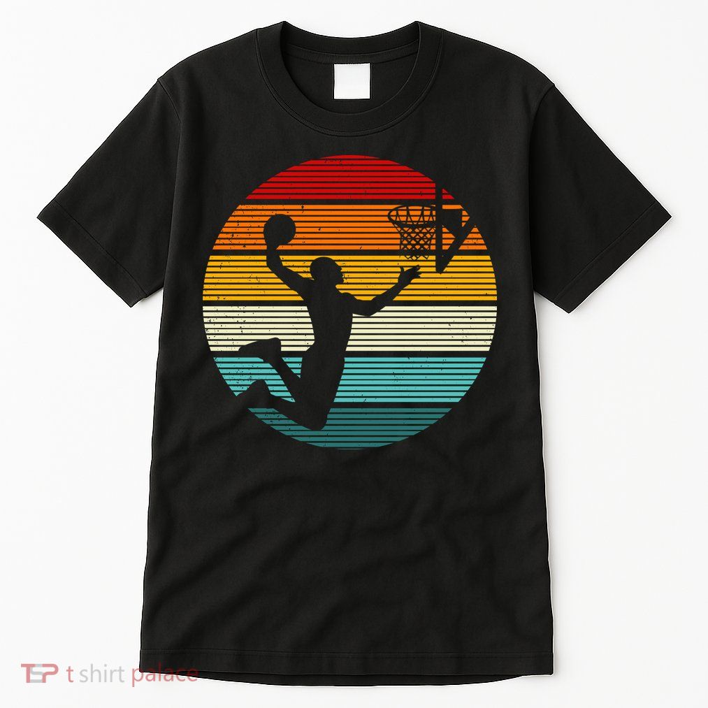 Basketball Player Dunk Retro Sunset Tall T-Shirt