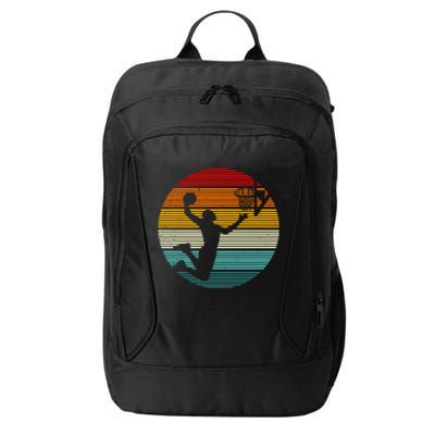 Basketball Player Dunk Retro Sunset City Backpack