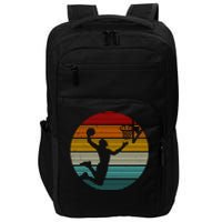 Basketball Player Dunk Retro Sunset Impact Tech Backpack