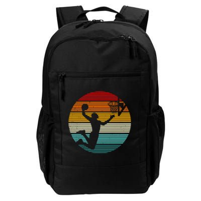 Basketball Player Dunk Retro Sunset Daily Commute Backpack