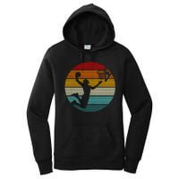 Basketball Player Dunk Retro Sunset Women's Pullover Hoodie