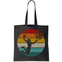 Basketball Player Dunk Retro Sunset Tote Bag