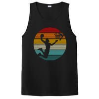 Basketball Player Dunk Retro Sunset PosiCharge Competitor Tank