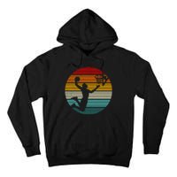 Basketball Player Dunk Retro Sunset Tall Hoodie