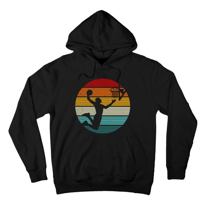 Basketball Player Dunk Retro Sunset Tall Hoodie