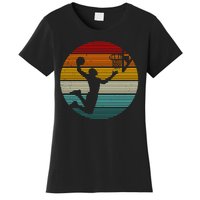 Basketball Player Dunk Retro Sunset Women's T-Shirt