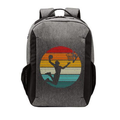 Basketball Player Dunk Retro Sunset Vector Backpack