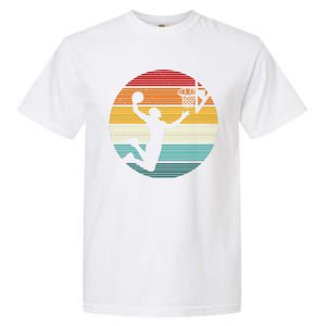 Basketball Player Dunk Retro Sunset Garment-Dyed Heavyweight T-Shirt