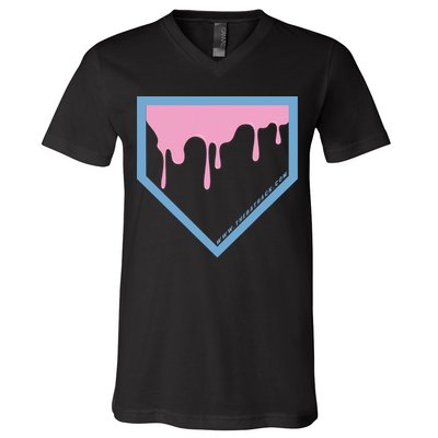 Baseball Plate Drip 2 V-Neck T-Shirt
