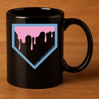 Baseball Plate Drip 2 11oz C Handle Ceramic Mug