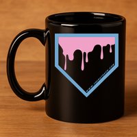 Baseball Plate Drip 2 11oz C Handle Ceramic Mug